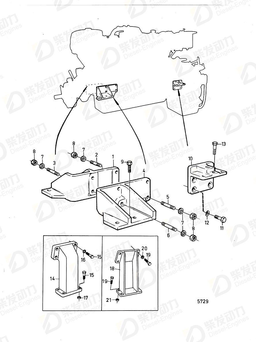 VOLVO Bracket 862474 Drawing